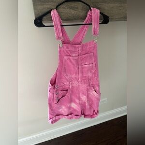 We The Free Pink Overalls with Adjustable Straps